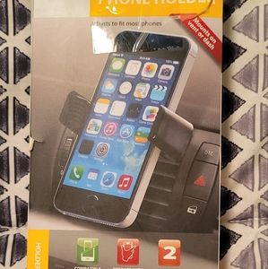 Yada Slim-Grip Phone Holder Mounts on vent or dash. New Still In Box.